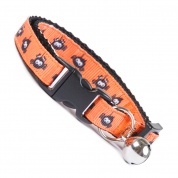 Orange Spiders Halloween Cats Collar